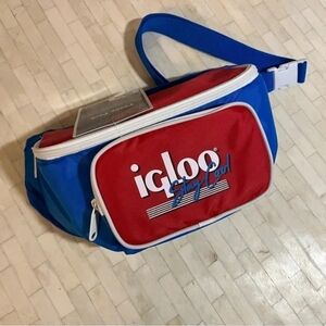 NWT Igloo "Stay Cool" Retro Fanny Pack / 90s Red White & Blue